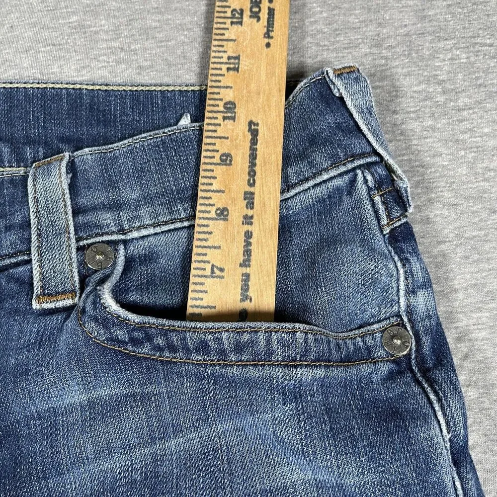True Religion Ricky Relaxed Straight Jeans Mens 32 Blue Medium Wash Y2K Vintage